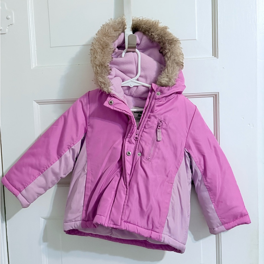 OshKosh B'gosh Light Pink Winter Jacket with Faux Fur